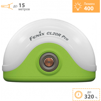 Фонарь FENIX CL20R Pro зеленый 400 люмен + Подарок
